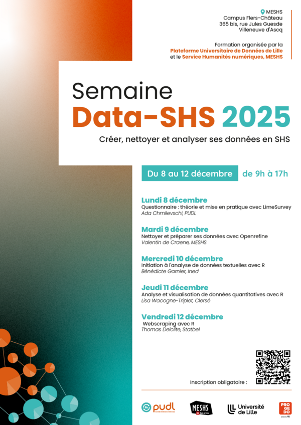 Affiche de la Semaine Data-SHS 2025