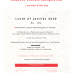 Affiche Journée d'étude "Enquête sociale européenne", 27/01/2020